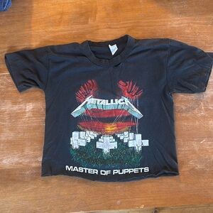 Vintage Metallica Master of Puppets cropped t shirt